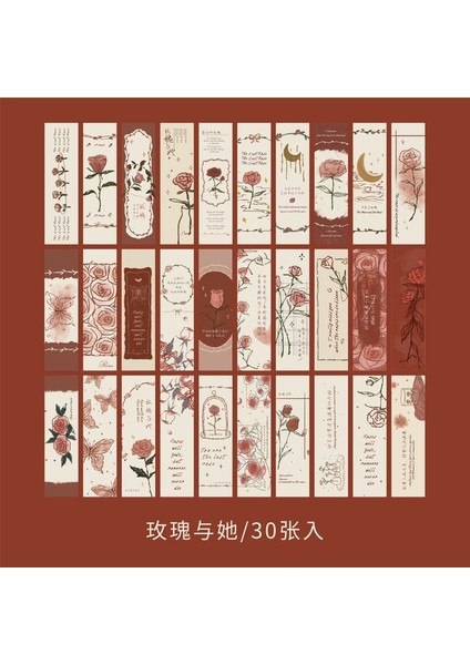 12 30 Adet Çiçekler Kağıt Imleri Kırtasiye Marque Sayfa Kitap Aksesuarları Kitap Ayracı Separador De Libro Okul Malzemeleri Gül Kitap Ayracı (Yurt Dışından)