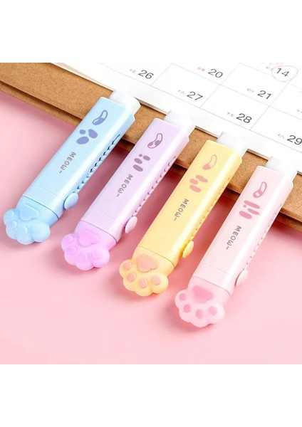 Pembe 1 Takım Yaratıcı Kedi Paw Itme-Çekme Silgi Değiştirilebilir Kauçuk Çekirdek Temizleyin Çocuk Silgi Kore Kırtasiye Okul Ofis Malzemeleri (Yurt Dışından) fırsatları