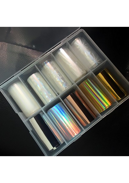 Bir Kutu Ücretsiz Gemi 10 Parça Stil Örnek Folyo Damgalama Yeni Yıldız Kağıt Şeffaflık Lazer Altın Gümüş Takı Ayna Tırnak Etiket (Yurt Dışından)