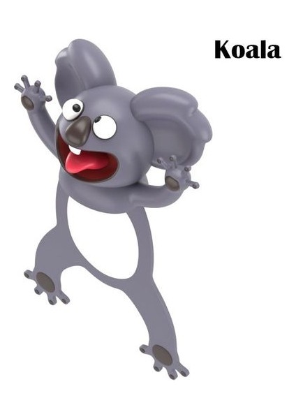 3D Koala Karikatür Hayvan Sayfalandırma Mark 3D Stereo Kedi Yer Imi Öğrenci Kız Hediye Için Tuhaf Yer Imi Öğrenci Kırtasiye (Yurt Dışından)