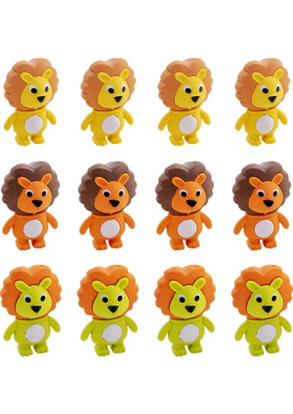 Çeşitli Renk 4X3X1.5 cm 12 Adet Mini Giftsss Küçük Aslan Silgi Çocuklar Karikatür Silgi Narin Şekilli Ödül Plastik Kompakt Kawaii Sevimli (Yurt Dışından) fiyatları