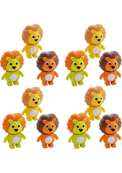 Çeşitli Renk 4X3X1.5 cm 12 Adet Mini Giftsss Küçük Aslan Silgi Çocuklar Karikatür Silgi Narin Şekilli Ödül Plastik Kompakt Kawaii Sevimli (Yurt Dışından) indirimleri