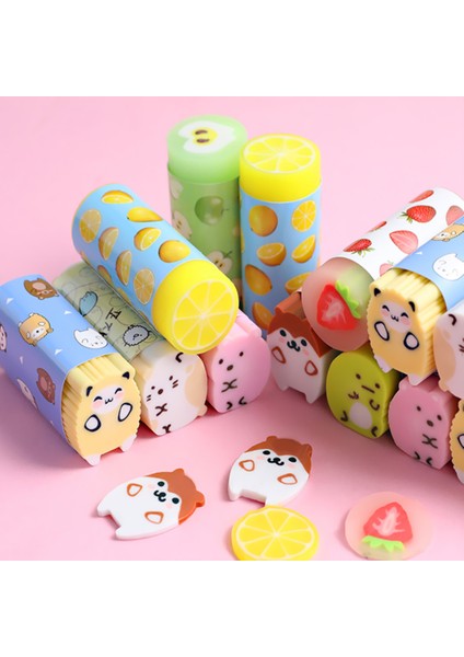 Style9 Rastgele Renk Yaratıcı Karikatür Panda Hamster Ayı Meyve Şekilli Kauçuk Silgi Çocuklar Için Kawaii Kalem Silgisi Yazma Çizim Düzeltme Aracı (Yurt Dışından) fırsatları