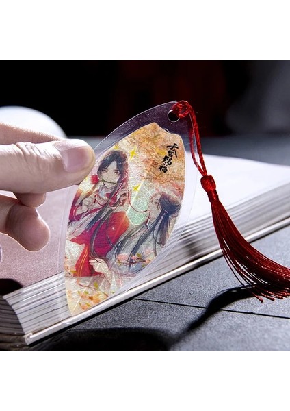 Stil 4 Anime Cennet Yetkilinin Nimet Yaprak Şekli Yer Imleri Tian Guan Ci Fu Su Geçirmez Şeffaf Pvc Kitap Ayraçları Hediye (Yurt Dışından)