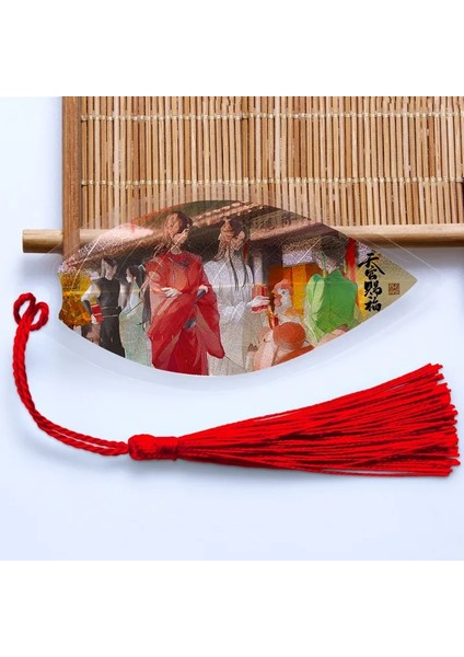 Stil 4 Anime Cennet Yetkilinin Nimet Yaprak Şekli Yer Imleri Tian Guan Ci Fu Su Geçirmez Şeffaf Pvc Kitap Ayraçları Hediye (Yurt Dışından)