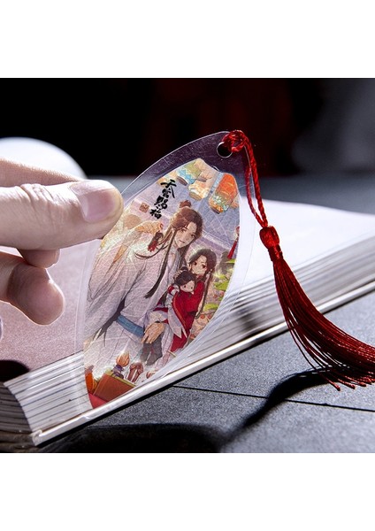 Stil 4 Anime Cennet Yetkilinin Nimet Yaprak Şekli Yer Imleri Tian Guan Ci Fu Su Geçirmez Şeffaf Pvc Kitap Ayraçları Hediye (Yurt Dışından)