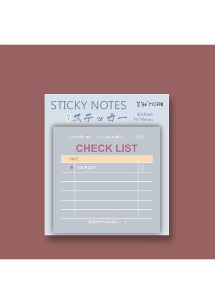 10311 Kontrol Listesi 60 Adet Bloknot Yaratıcı Planlayıcı Yapışkan Öğrenci Notları Scrapbooking Dekorasyon Kırtasiye Ofis Malzemeleri Not Defteri Yapılacaklar Listesi (Yurt Dışından)