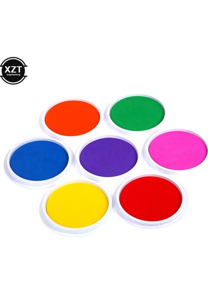 Mor 6 Renk Yuvarlak Mürekkep Pedi Damga Dıy Parmak Boyama Zanaat Kart Yapımı Toksik Olmayan Yıkanabilir Eğitim Çizim Aracı Çocuklar Için (Yurt Dışından) fırsatları