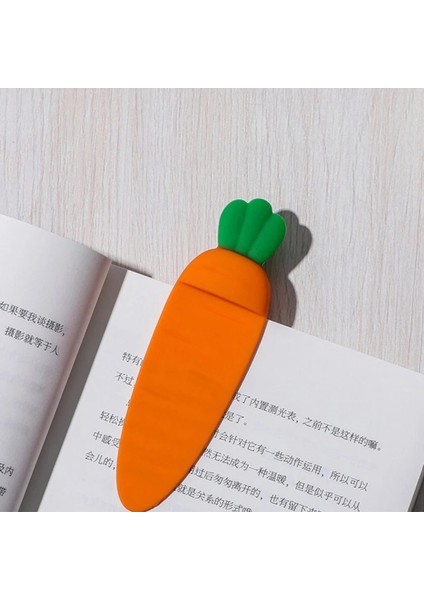 1 Adet Yaratıcı Kenar Turuncu Renk 3D Havuç Şekli Yer Ayracı Silika Jel Yer Ayracı Yenilik Kitap Okuma Araçları Ofis Malzemeleri (Yurt Dışından) fiyatları