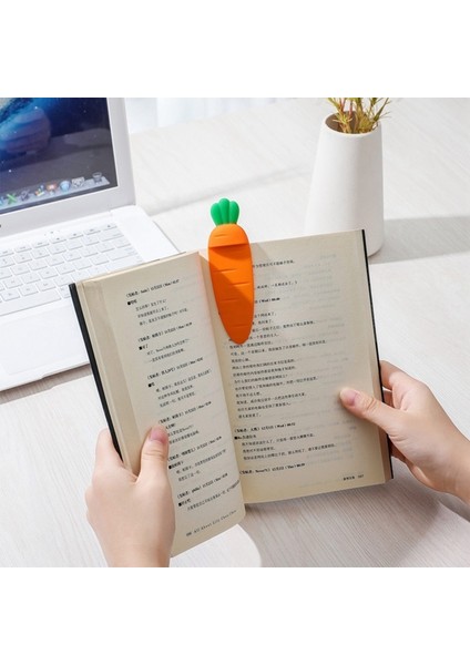 1 Adet Yaratıcı Kenar Turuncu Renk 3D Havuç Şekli Yer Ayracı Silika Jel Yer Ayracı Yenilik Kitap Okuma Araçları Ofis Malzemeleri (Yurt Dışından) modelleri