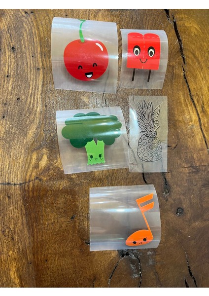 6x3 cm 5 Li Ütü Ile Yapışan Meyveler Transfer Baskı Arma Yama Tişört Baskı