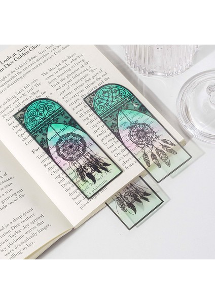 C Yoofun Hikayesi Pencere Tarafından Pvc Kilise Imi Çiçek Okuma Kitap Klibi Retro Kitap Sayfası Işaretleyici Okul Ofis Malzemeleri (Yurt Dışından)