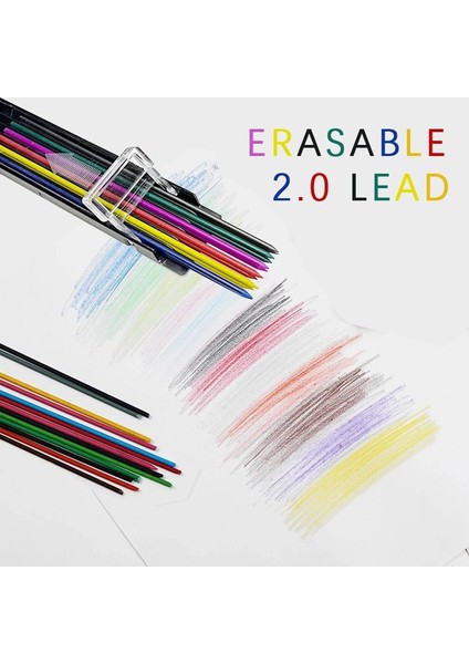 2.0mm Siyah B Mekanik Kurşun Kalemler 2.0mm Set Siyah/renkli 2b Okul Sanat Kroki Çizim Otomatik Kalemler Öğrenciler Yazma Araçları Malzemeleri Açar (Yurt Dışından) indirimleri