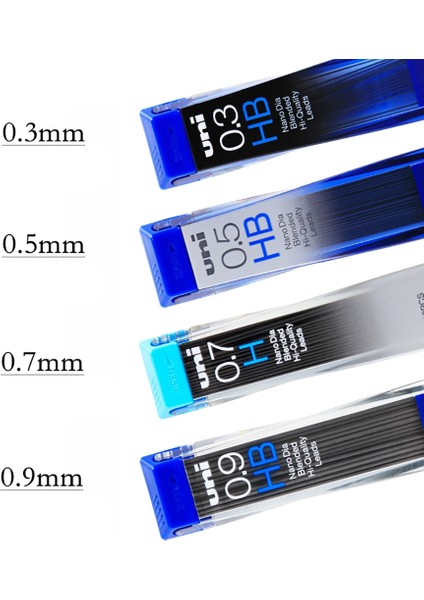0.5mm 3h Unı Mekanik Kurşun Kalem 0.5 0.3 0.7mm Nano Elmas Ekstra Sert Kalem Çekirdeği 202ND Kırılması Kolay Değil Hb/2b/2h Kırtasiye (Yurt Dışından) modelleri