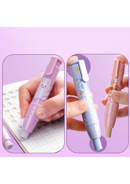 1 Adet Yeşil Yedekler Kawaii Kalem Tipi Kauçuk Silgi Sevimli Karikatür Değiştirilebilir Çekirdek Kurşun Kalem Silgisi Okul Için Kore Kırtasiye Çocuk Hediye Ofis Malzemeleri (Yurt Dışından) indirimleri