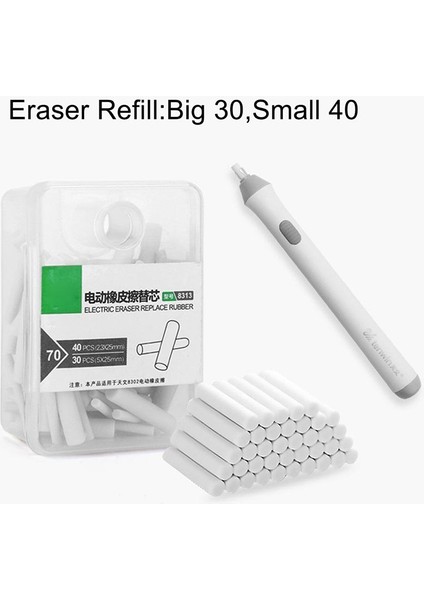 Stil 2 50/70/80 Adet 2.3mm 5mm Dolum Kurşun Kalem Silgisi Yedek Silgi Kroki Silgi Elektrikli Silme Kalem Makinesi Okul Ofis Kullanımı (Yurt Dışından) modelleri