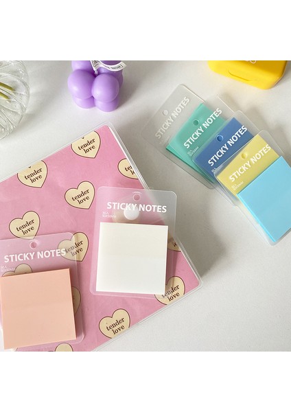 Pembe 50 Yaprak Şeffaf Yapışkan Notlar Kawaii Bloknot Günlük Yapılacaklar Listesi Not Kağıdı N Kez Çıkartmalar Kore Kırtasiye Ofis (Yurt Dışından)