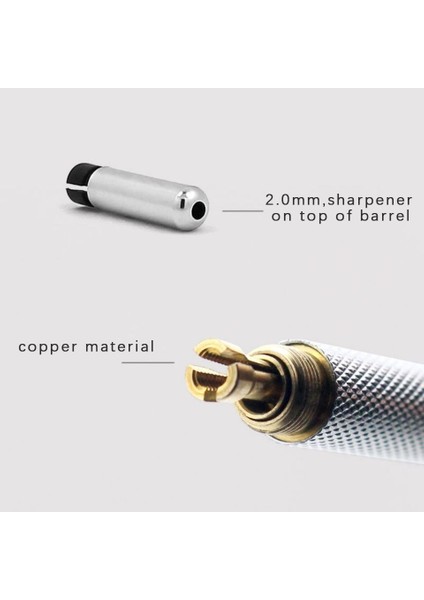 2 Adet 0.9mm Sıcak Satış Yeni 0.5/0.7/0.9/1.3/2.0mm Hb Metal Mekanik Kurşun Kalem Kurşun Kalem ile Öğrenci Boyama ve Yazma Okul Kırtasiye (Yurt Dışından)