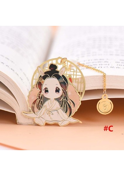B 3 Evcilleştirilmemiş Mo Dao Zu Shi Şeytani Yetiştiriciliğin Büyük Ustası Wei Wuxian Lan Wangji Metal Oyma Kitap Ayracı (Yurt Dışından)