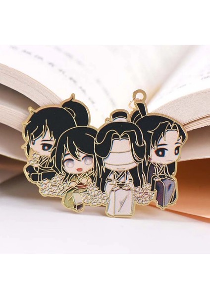 B 3 Evcilleştirilmemiş Mo Dao Zu Shi Şeytani Yetiştiriciliğin Büyük Ustası Wei Wuxian Lan Wangji Metal Oyma Kitap Ayracı (Yurt Dışından)
