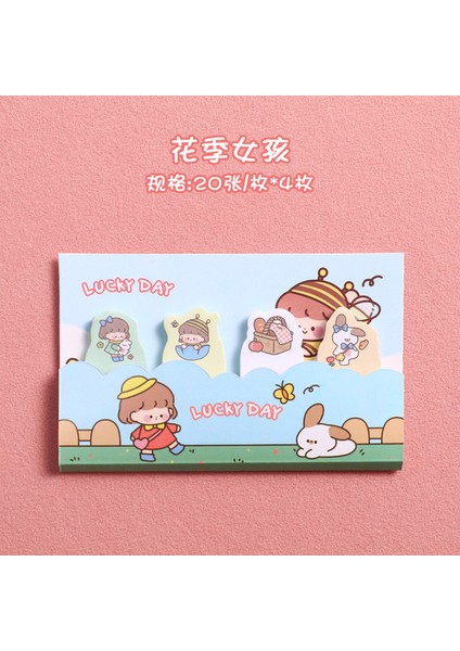02 Kawaii Şanslı Gün Mini Dizin Not Defteri Yapışkan Notlar Yapılacaklar Listesi Planlayıcısı Etiket Sayfası Bayrakları Dekor Kırtasiye Sevimli Okul Malzemeleri (Yurt Dışından)