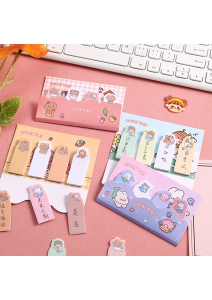 02 Kawaii Şanslı Gün Mini Dizin Not Defteri Yapışkan Notlar Yapılacaklar Listesi Planlayıcısı Etiket Sayfası Bayrakları Dekor Kırtasiye Sevimli Okul Malzemeleri (Yurt Dışından) fırsatları
