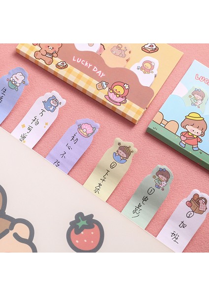 02 Kawaii Şanslı Gün Mini Dizin Not Defteri Yapışkan Notlar Yapılacaklar Listesi Planlayıcısı Etiket Sayfası Bayrakları Dekor Kırtasiye Sevimli Okul Malzemeleri (Yurt Dışından) indirimleri