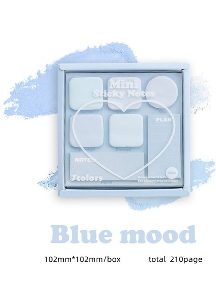 Mavi Mood Mini Yapışkan Notlar Seti Soluk Gizli 210 Sayfa 7 Renk Bloknot Yapışkanlı Etiket Günlüğü Planlayıcısı Çıkartmalar Ofis Okul A7155 (Yurt Dışından)