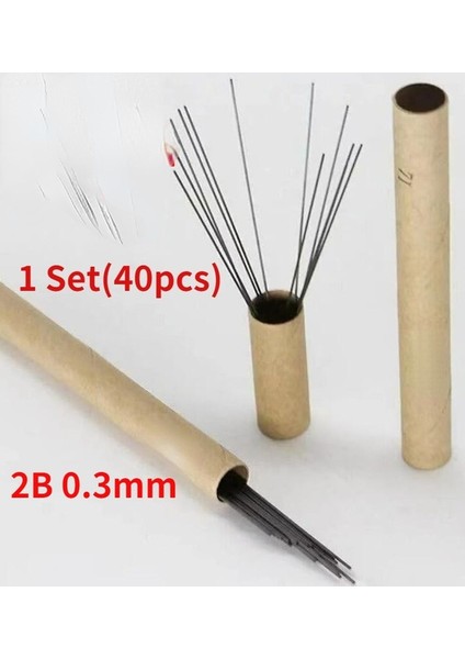 0.5mm 2b (40 Adet) Orijinal 0.5/0.3mm Mujıs Mekanik Kurşun Kalem Düşük Merkezi Yerçekimi Istikrarlı Yazma Okul Kalemi 2b Hb 0.5/0.3mm Mujıs Kalem Dolum (Yurt Dışından)