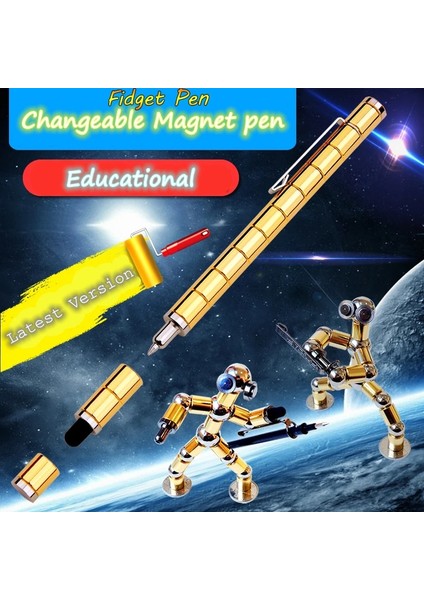 20 Adet Yedekler Siyah 34/55 Adet/takım Manyetik Polar Kalem Metal Mıknatıs Modüler Düşünüyorum Mürekkep Oyuncak Stres Fidgets Antistres Odak Eller Dokunmatik Kalem Silinebilir Hediye (Yurt Dışından)