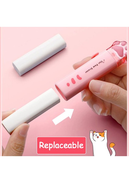 Pembe Kawaii Kedi Pençe Silgi Itme-Çekme Karikatür Sevimli Kurşun Kalem Silgisi Öğrenci Kauçuk Kalem Şekli Kalem Kauçuk Okul Malzemeleri Kırtasiye (Yurt Dışından) fiyatları