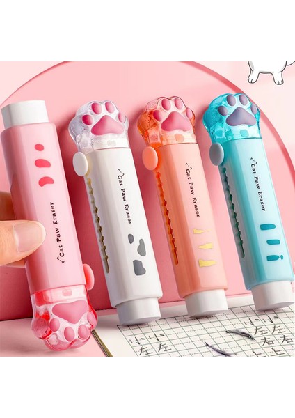Pembe Kawaii Kedi Pençe Silgi Itme-Çekme Karikatür Sevimli Kurşun Kalem Silgisi Öğrenci Kauçuk Kalem Şekli Kalem Kauçuk Okul Malzemeleri Kırtasiye (Yurt Dışından) indirimleri