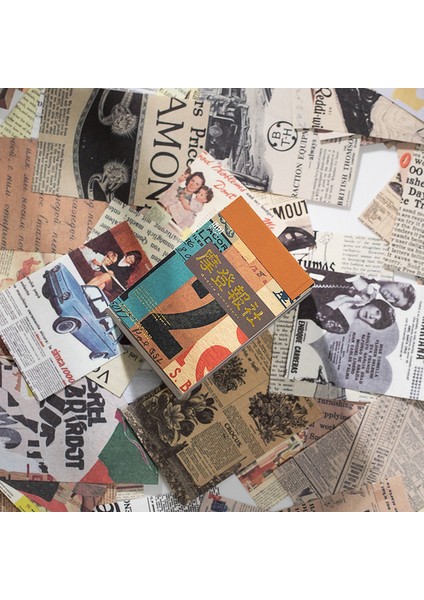 C Journamm 450 Adet/paket Turnusol Kağıdı Vintage Malzemeler Mini Kitap Scrapbooking Malzemeleri Dıy Fotoğraf Albümü Dekor Kırtasiye Kuşe Kağıt (Yurt Dışından)
