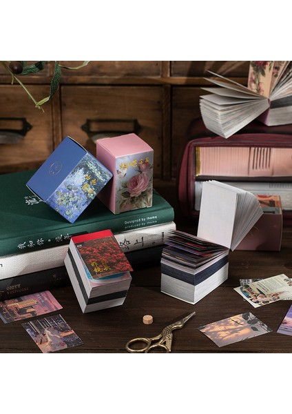 C Journamm 450 Adet/paket Turnusol Kağıdı Vintage Malzemeler Mini Kitap Scrapbooking Malzemeleri Dıy Fotoğraf Albümü Dekor Kırtasiye Kuşe Kağıt (Yurt Dışından) fırsatları