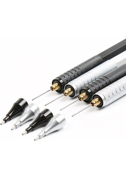 0.5mm Set-Siyah Metal Düşük Yerçekimi Otomatik Kalem 0.3/0.5/0.7/2.0mm Profesyonel Çizim Yazma Mekanik Kurşun Kalem Kurşun Ofis Okul Malzemeleri (Yurt Dışından)
