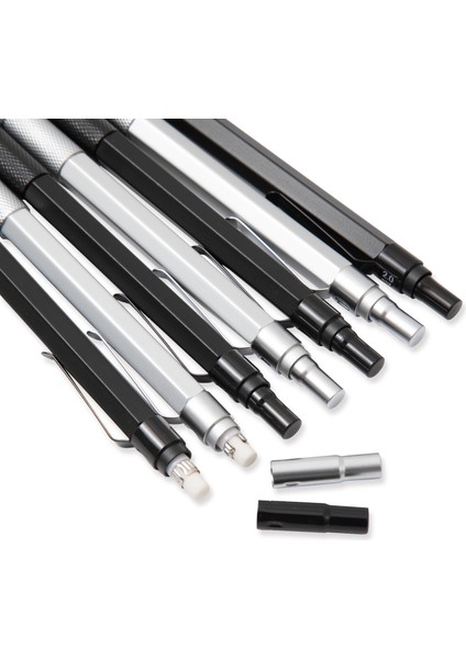 0.5mm Set-Siyah Metal Düşük Yerçekimi Otomatik Kalem 0.3/0.5/0.7/2.0mm Profesyonel Çizim Yazma Mekanik Kurşun Kalem Kurşun Ofis Okul Malzemeleri (Yurt Dışından)