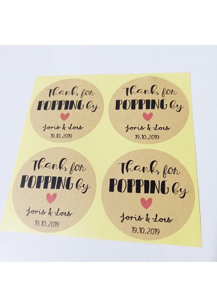 6X6CM Kraft Üzerinde 3-10CM Özel Etiket ve Özelleştirilmiş Logolar Düğün Doğum Günleri Vaftiz Kendi Çıkartmalarınızı Tasarlayın Çıkartmaları Kişiselleştirin Yapıştırıcı (Yurt Dışından)