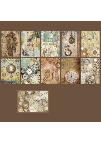 Stil 5 20 Adet/paket Vintage Malzemeler Turnusol Kağıdı Dekor Kırtasiye Dıy Scrapbooking Kolaj Günlük Tutma Estetik Kraft El Işi Kağıdı (Yurt Dışından)