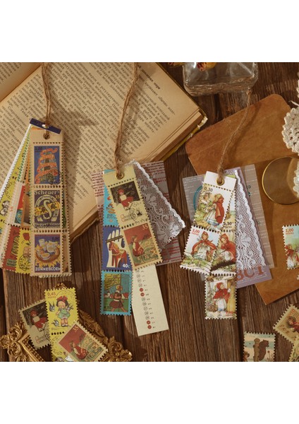 E Dimi 45 Adet Damga Araştırma Enstitüsü Serisi Malzeme Kağıt Kelebek Retro Şerit Kolaj Etiket Dokuma Kağıt Deco Scrapbooking (Yurt Dışından)