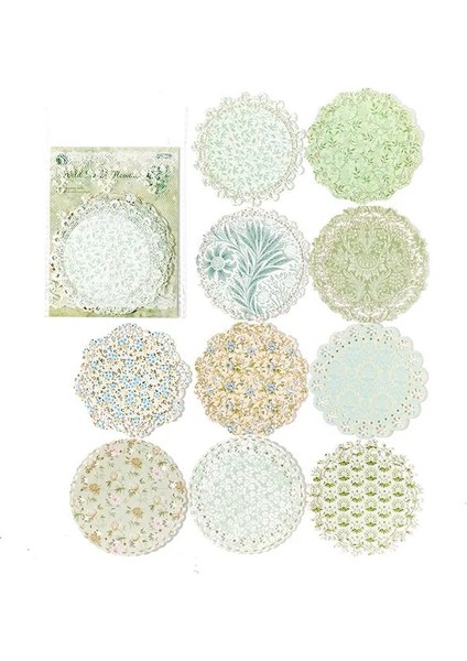 Bir Yoofun 10 Adet/grup Vintage Köri Dantel Bloknot Malzeme Kağıt Önemsiz Dergisi Scrapbooking Kartları Retro Arka Plan Dekorasyon Kağıdı (Yurt Dışından)