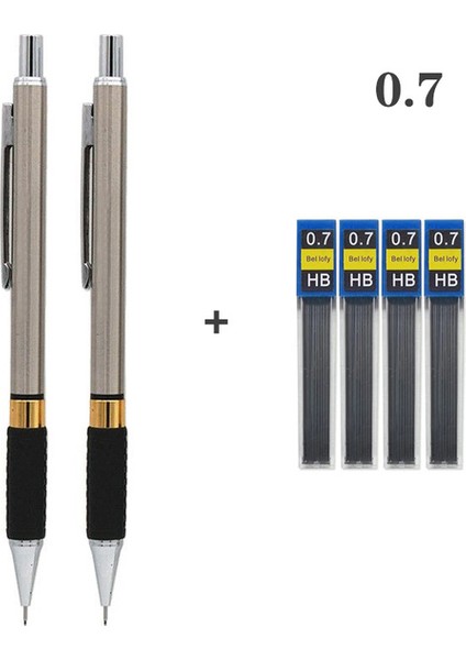 2 Adet 0.7 Kalem Seti 2.0 Sanat Mekanik Kurşun Kalem Seti Metal Ressamlığı 0.5 0.7 0.9 Hb 2b Kurşun Renk Dolum Kapağı Silgi Yetişkinler Sanatçı Yazma Çizim (Yurt Dışından)