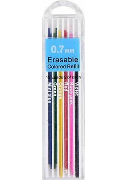 12 Adet 6 Renk 12 Adet Kutu 0.7mm Renkli Mekanik Kurşun Kalem Dolum Kurşun Silinebilir Öğrenci Sabit Özel Renkli Mekanik Kurşun Kalem Çekirdeği (Yurt Dışından) fırsatları