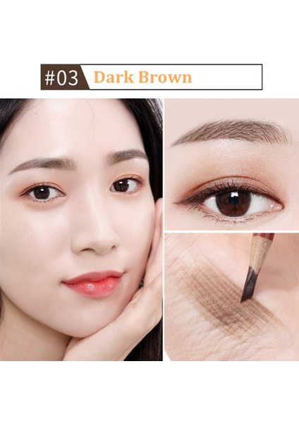 03 Koyu Kahverengi Suya Dayanıklı Kaş Kalemi Çekme Kablosu Işaretleme, Taslaklama, Dövme Tonu Makyajı ve Microblading Kaş Pmu Için Soyulabilir Kaş Kalemi (Yurt Dışından)