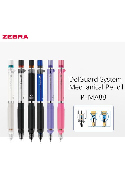 Mavi 1 Adet Zebra P-MA88 0.5mm Delguard Sistemi Mekanik Kurşun Kalem ile Silgi Kalem Öğrenci Okul Için Japon Kırtasiye Malzemeleri (Yurt Dışından) fırsatları
