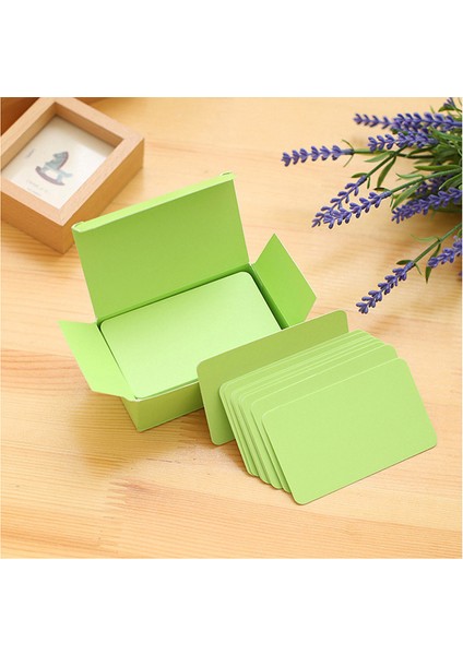 06 Yeşil 100 Yaprak Boş Kraft Kağıt Kartvizit Kelimeler Mesaj Notları Kağıt Etiketleri Mini Zanaat Karton Festivali Hediyeler KIRTASIYE94X55MM (Yurt Dışından)