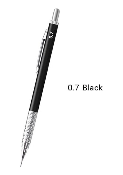 0.7mm Siyah Yeni Tam Metal Mekanik Kurşun Kalem 0.3 0.5 0.7 0.9 1.3 2.0mm Siyah Gümüş 2b Sanat Boyama Eskiz Kalemler Ofis Okul Malzemeleri (Yurt Dışından)