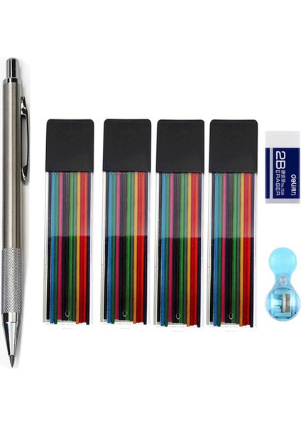 1 Kalem Renk Seti B Otomatik 2.0mm Mekanik Plastik/metal Kalem Kaymaz Kavrama 12 Renkli Kurşun Siyah Yedekler Çizim Kalemtıraş Öğrenci Ofisi (Yurt Dışından)