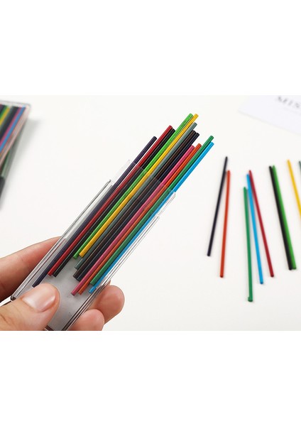 1 Kalem Renk Seti B Otomatik 2.0mm Mekanik Plastik/metal Kalem Kaymaz Kavrama 12 Renkli Kurşun Siyah Yedekler Çizim Kalemtıraş Öğrenci Ofisi (Yurt Dışından) modelleri