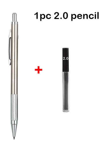1 Adet 2.0mm Kalem Mekanik Kurşun Kalem Seti 0.3 0.5 0.7 0.9 1.3 2.0mm Tam Metal Sanat Çizim Boyama Otomatik Kurşun Kalem Ofis Okul Kaynağı (Yurt Dışından)