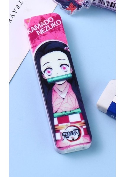 B Demon Slayer Kimetsu No Yaiba Kamado Tanjirou Nezuko Grafit Kurşun 0.5mm Mekanik Kurşun Kalem Dolum Plastik Otomatik Kurşun Kalem (Yurt Dışından)